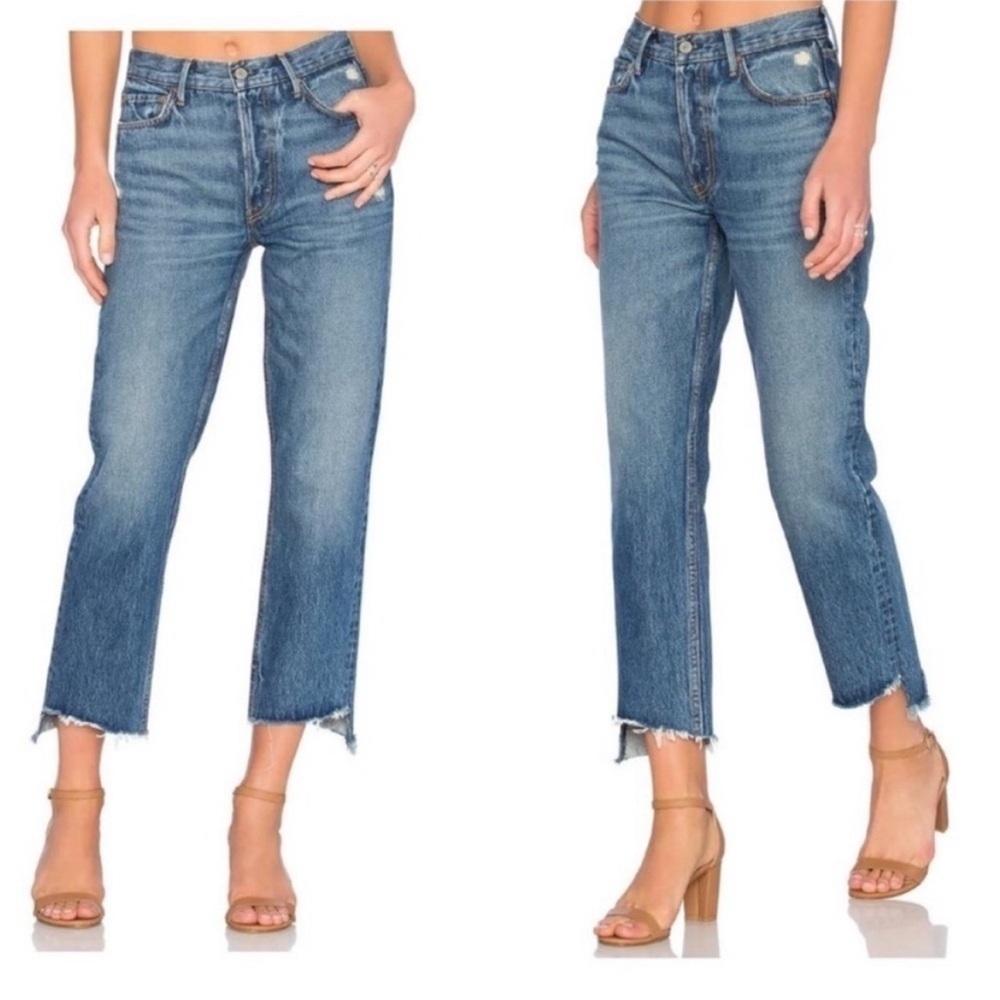 GRLFRND Helena Cropped Raw Hem Jeans in Close‎ to you Size 26